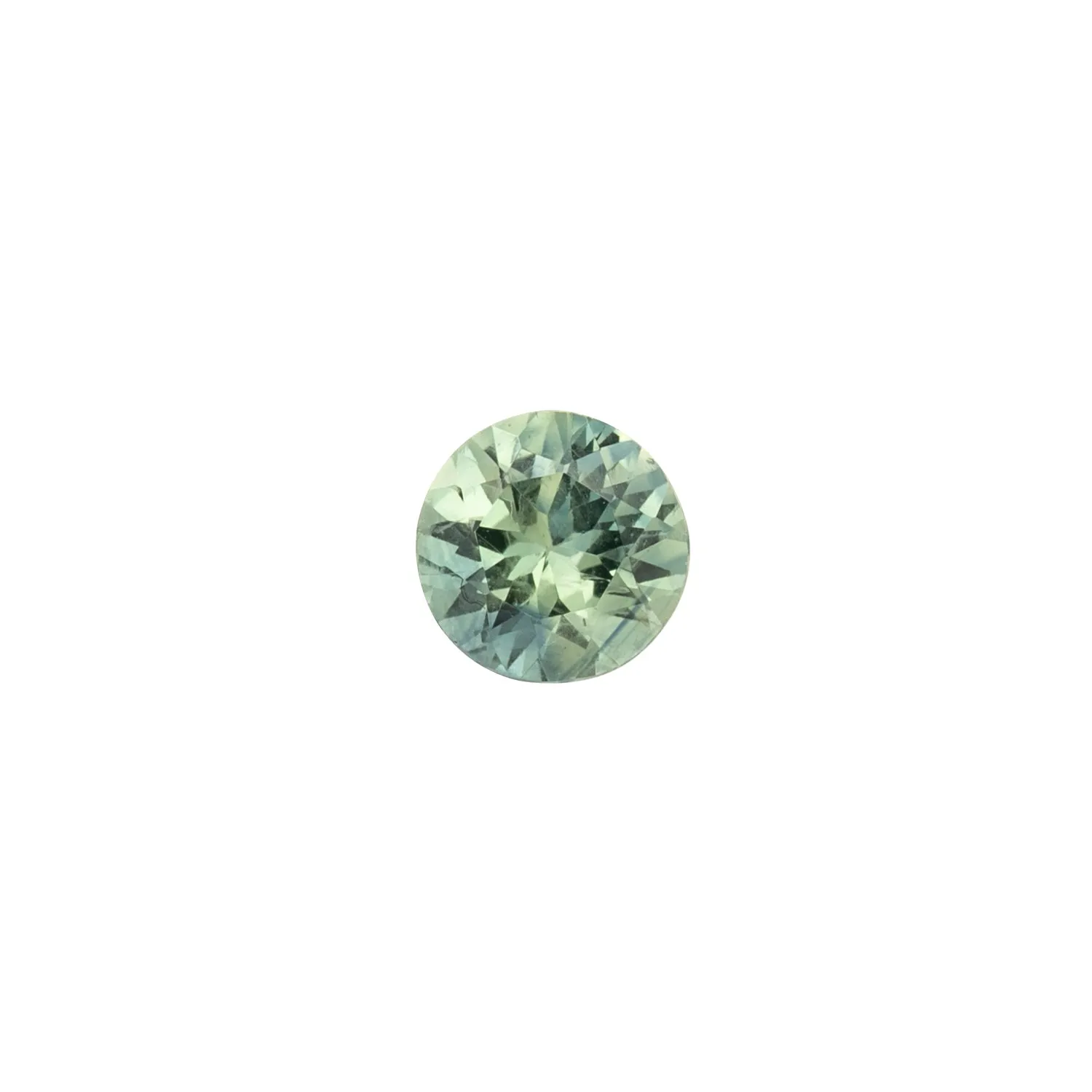 1.10ct Round Cut Light Green Montana Sapphire SR325