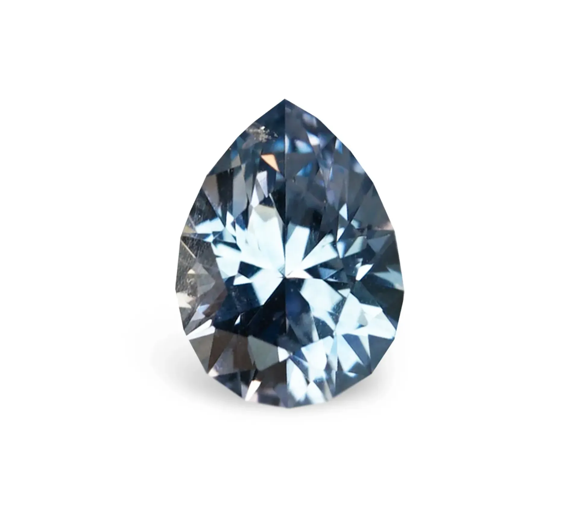 1.51CT PEAR BRILLIANT PRECISION CUT MONTANA SAPPHIRE, PURPLE BLUE, 8.4X6.1MM