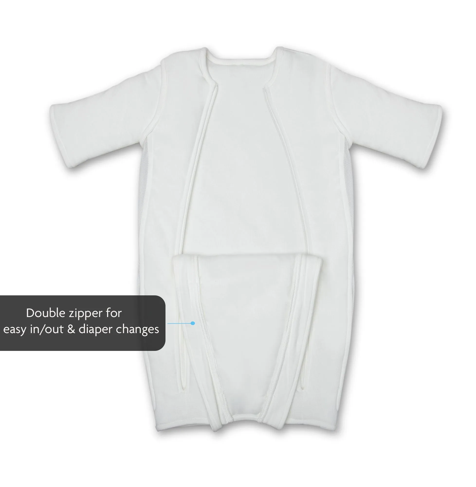 2-in-1 Double Zipper Swaddle Transition Sleepsuit