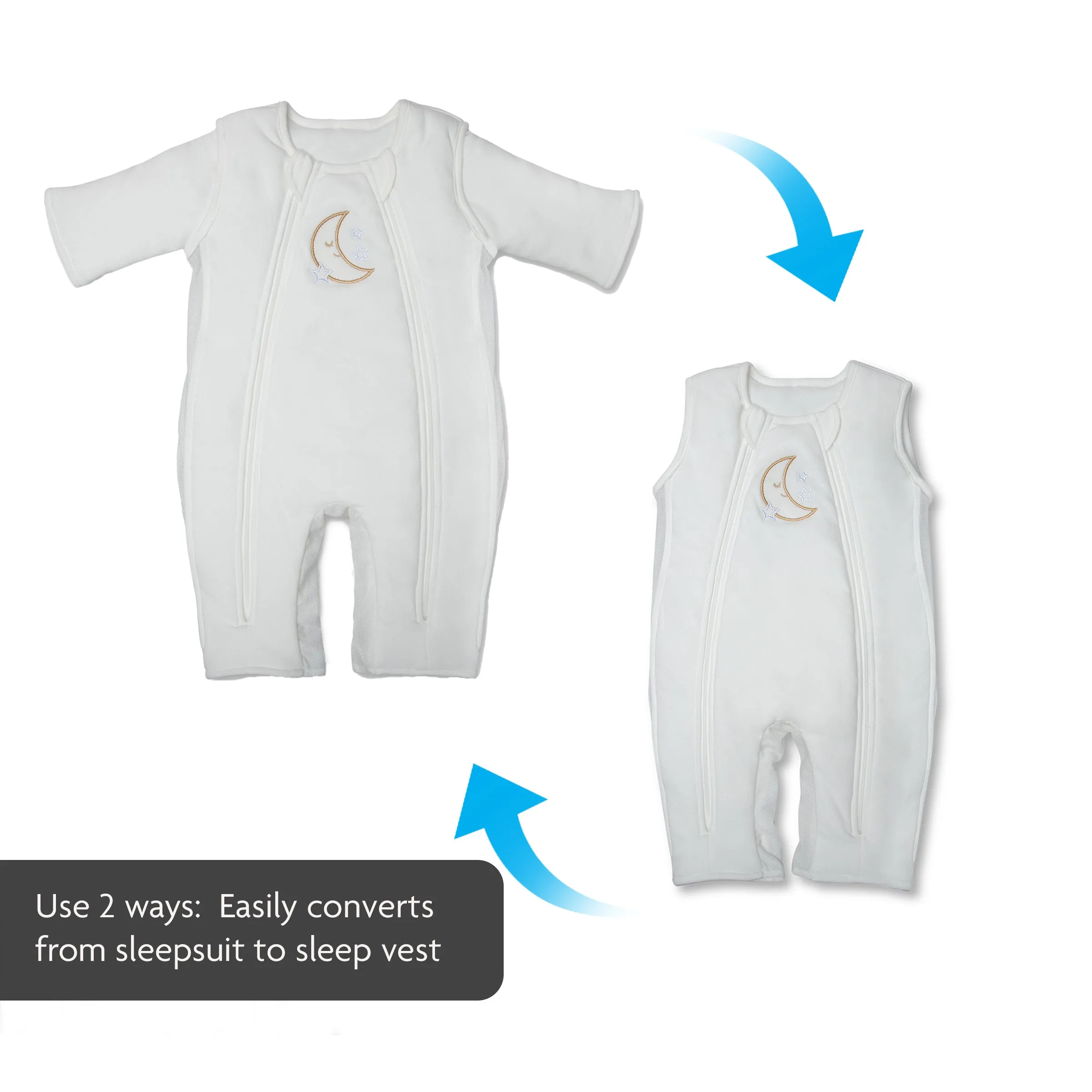 2-in-1 Double Zipper Swaddle Transition Sleepsuit