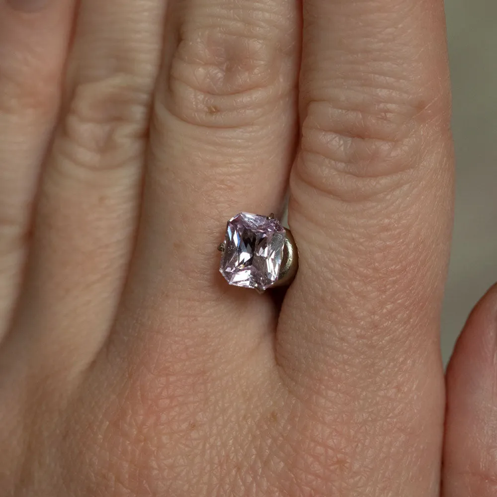 2.02CT CEYLON RADIANT CUT SAPPHIRE, LIGHT PINK, 8.13X6.55MM