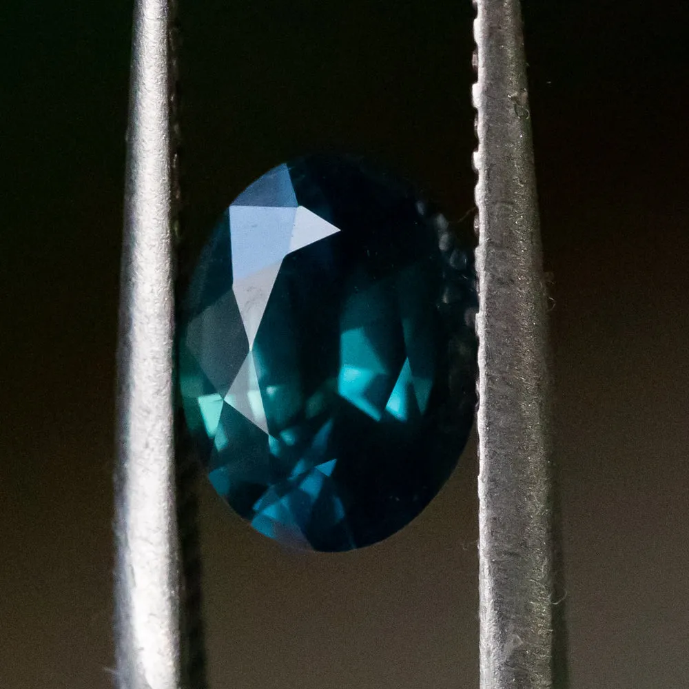 2.18CT MADAGASCAR OVAL SAPPHIRE, DEEP TEAL BLUE, 8.94X6.81X4.53MM