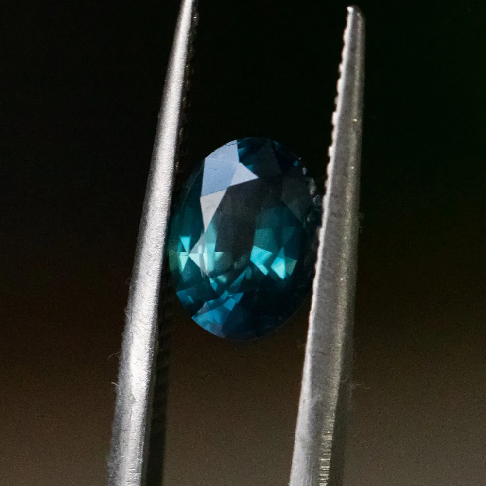 2.18CT MADAGASCAR OVAL SAPPHIRE, DEEP TEAL BLUE, 8.94X6.81X4.53MM