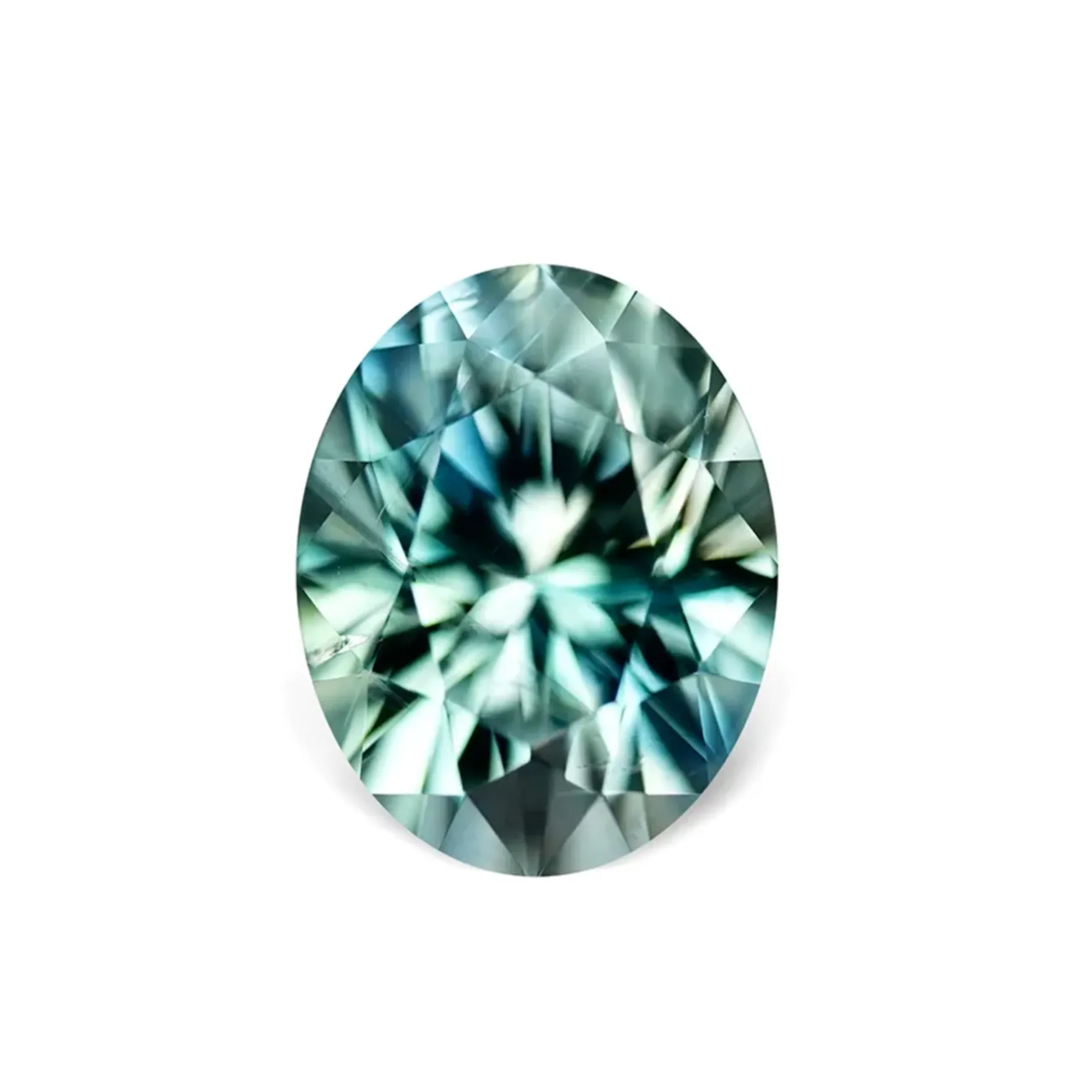 2.32CT OVAL BRILLIANT PRECISION CUT MONTANA SAPPHIRE, AQUA MEDIUM TEAL BLUE, 8.5X6.7MM