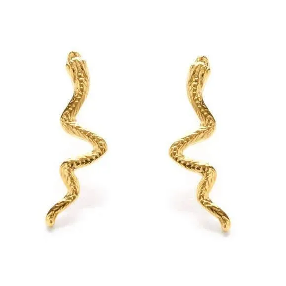 24k Gold Plated Serpent Studs