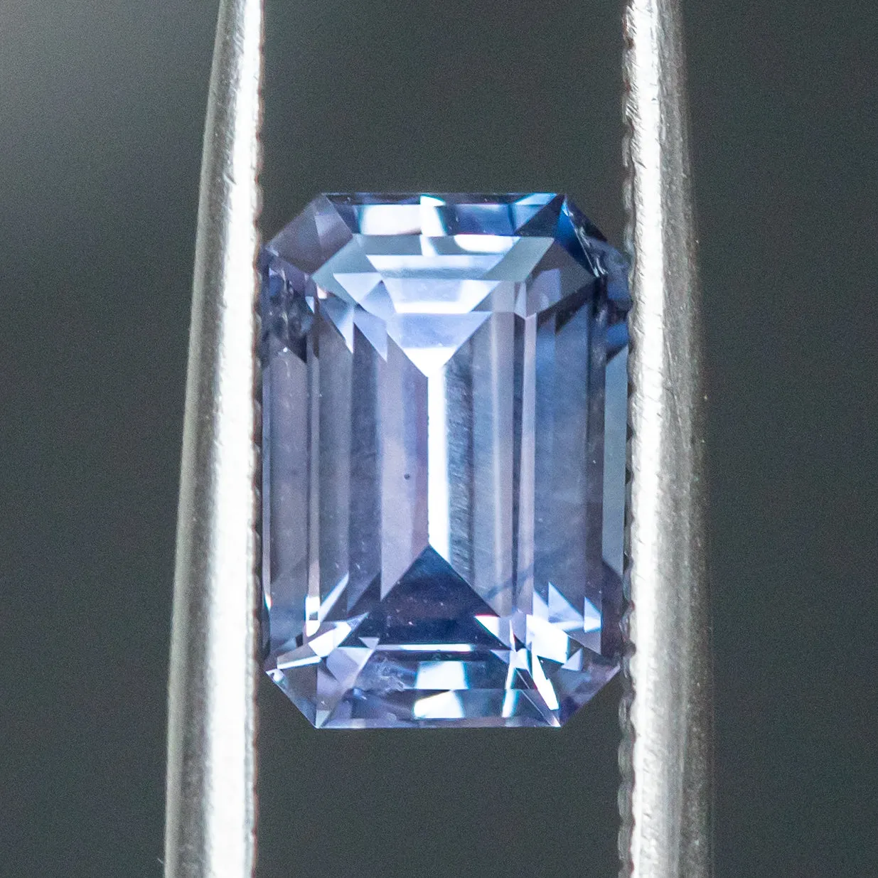 3.07CT EMERALD CUT MADAGASCAR SAPPHIRE, LAVENDER PURPLE, 9.30X6.44X5MM