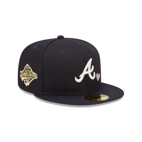 [60243664] Atlanta Braves 95 WS Team Heart Navy 59FIFTY Mens Fitted Hat