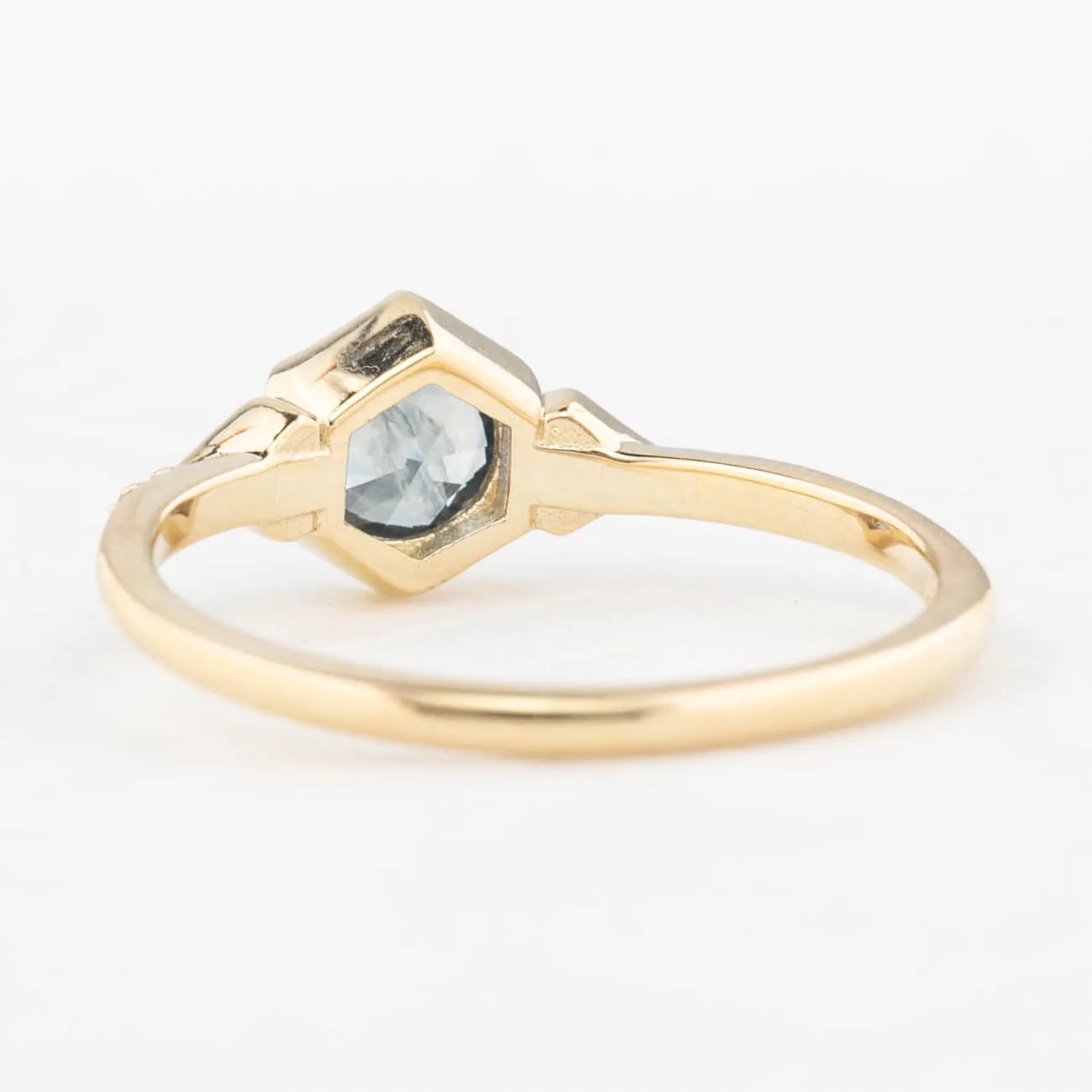 Agatha Ring 0.64ct Montana Sapphire Ring 14K Yellow Gold, One of a kind