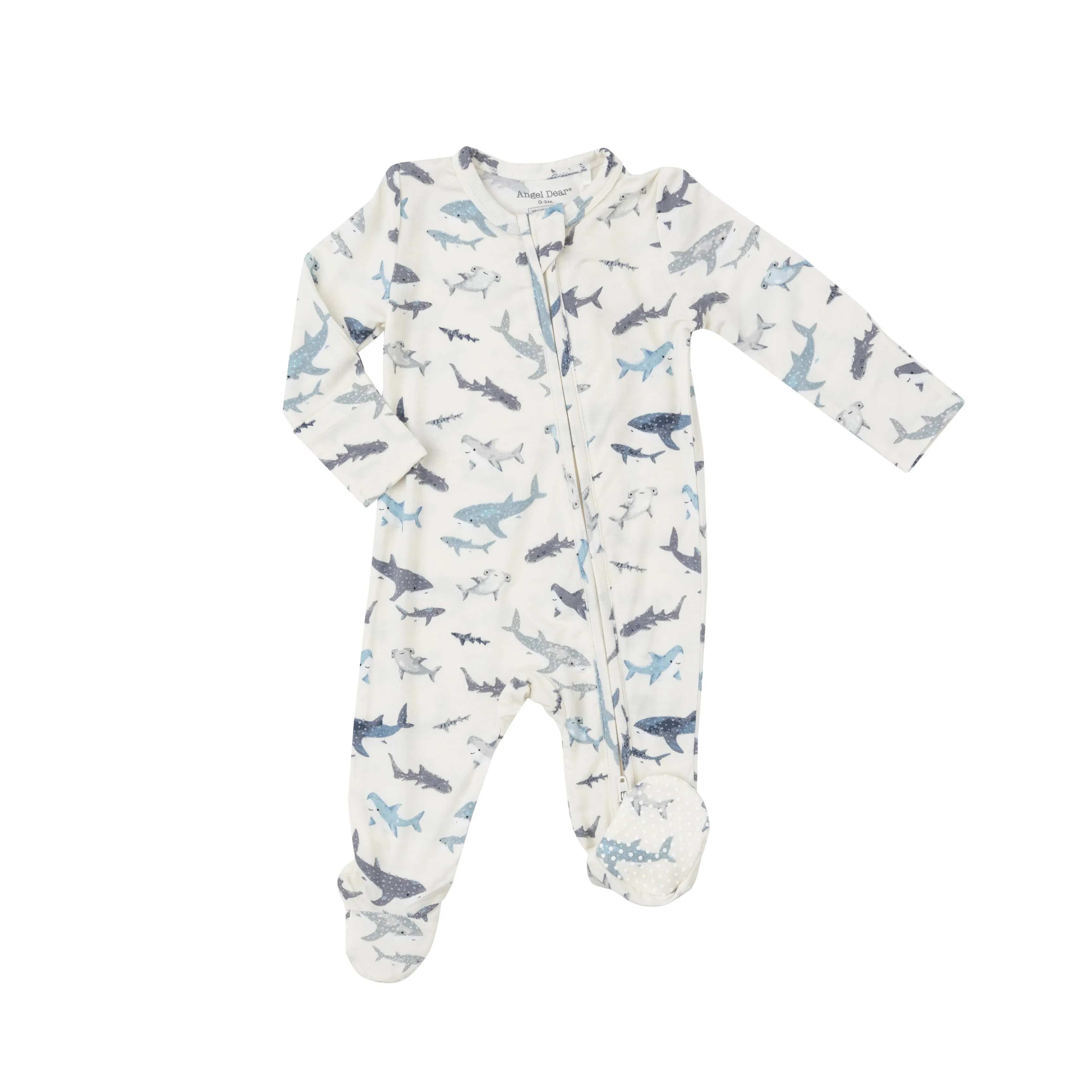 Angel Dear 2 Way Zipper Footie, Sharks