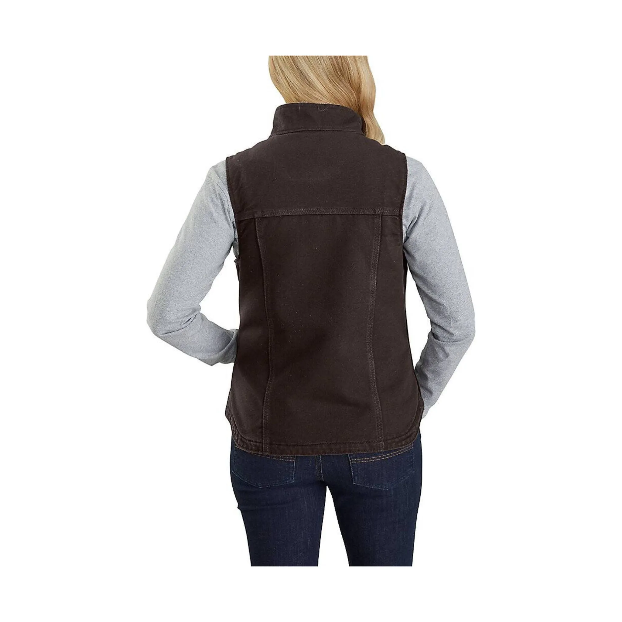 Carhartt Women's Sherpa Lined Vest Relaxed Fit -Dark Brown