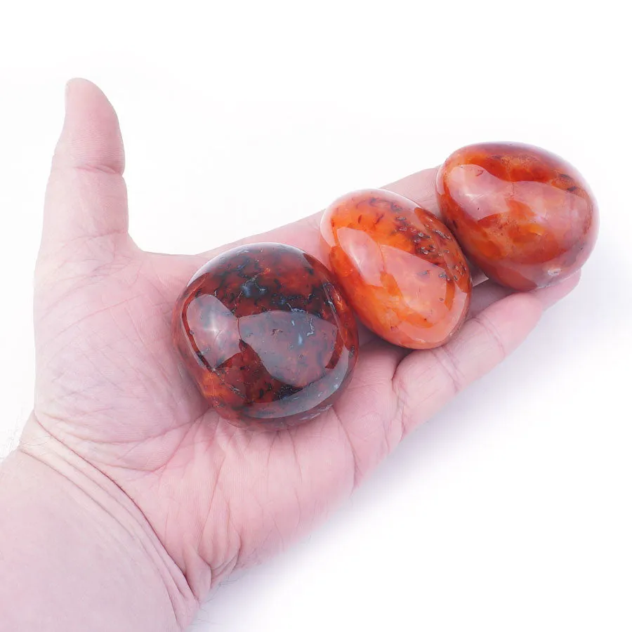 Carnelian Pebble Specimen 40x60mm (75-90 grams) - DS ROCK SHOP