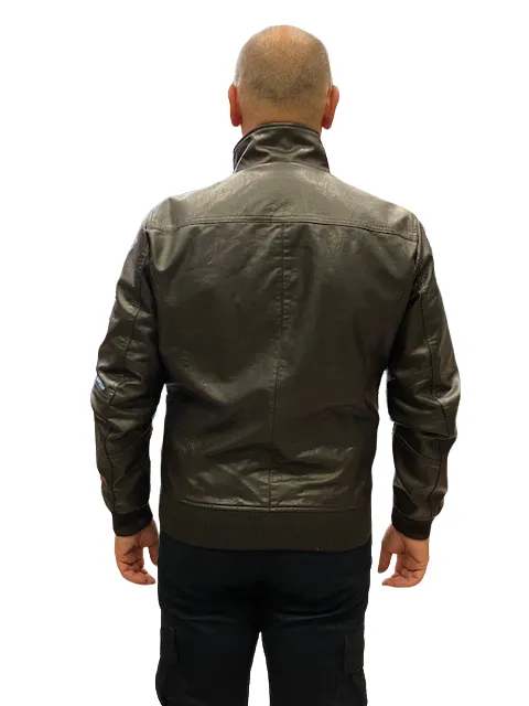 Censured Men's Jacket in faux leather JMWHAMT PMA 14 dark brown