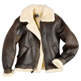 Cockpit USA Mens B-3 Sheepskin Bomber Jacket