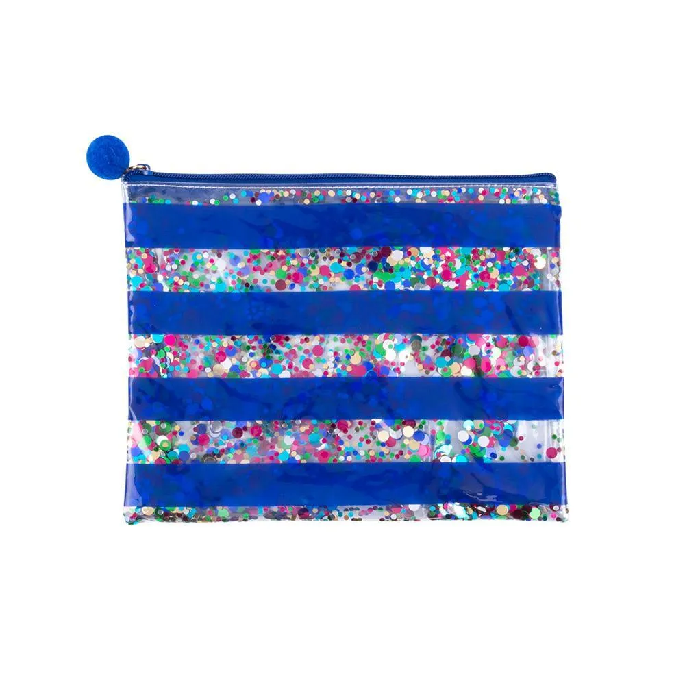 Confetti Flat Zipper Pouch