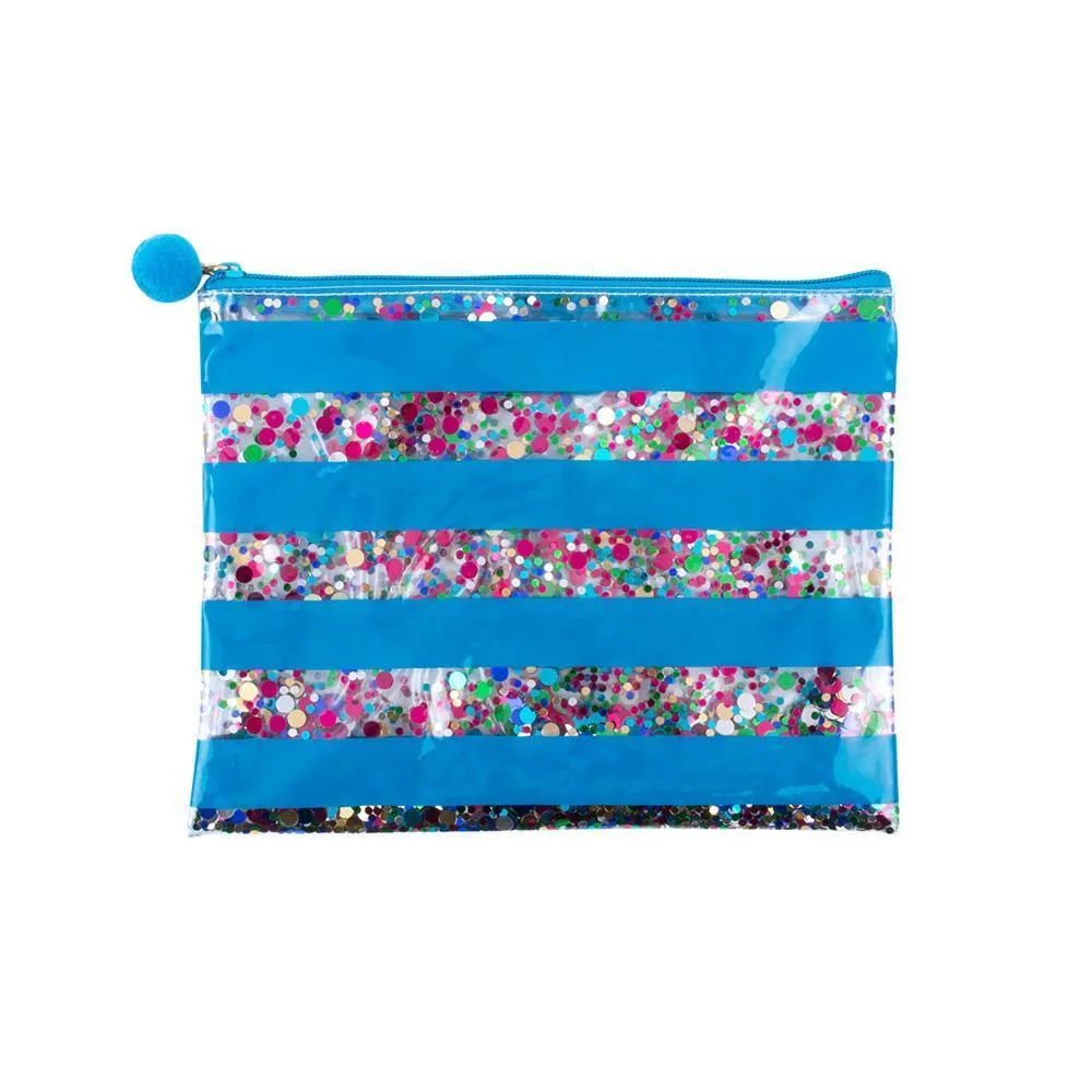 Confetti Flat Zipper Pouch