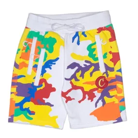 Cookies Fresh Air Fleece Camo Shorts (White) 1565B6786