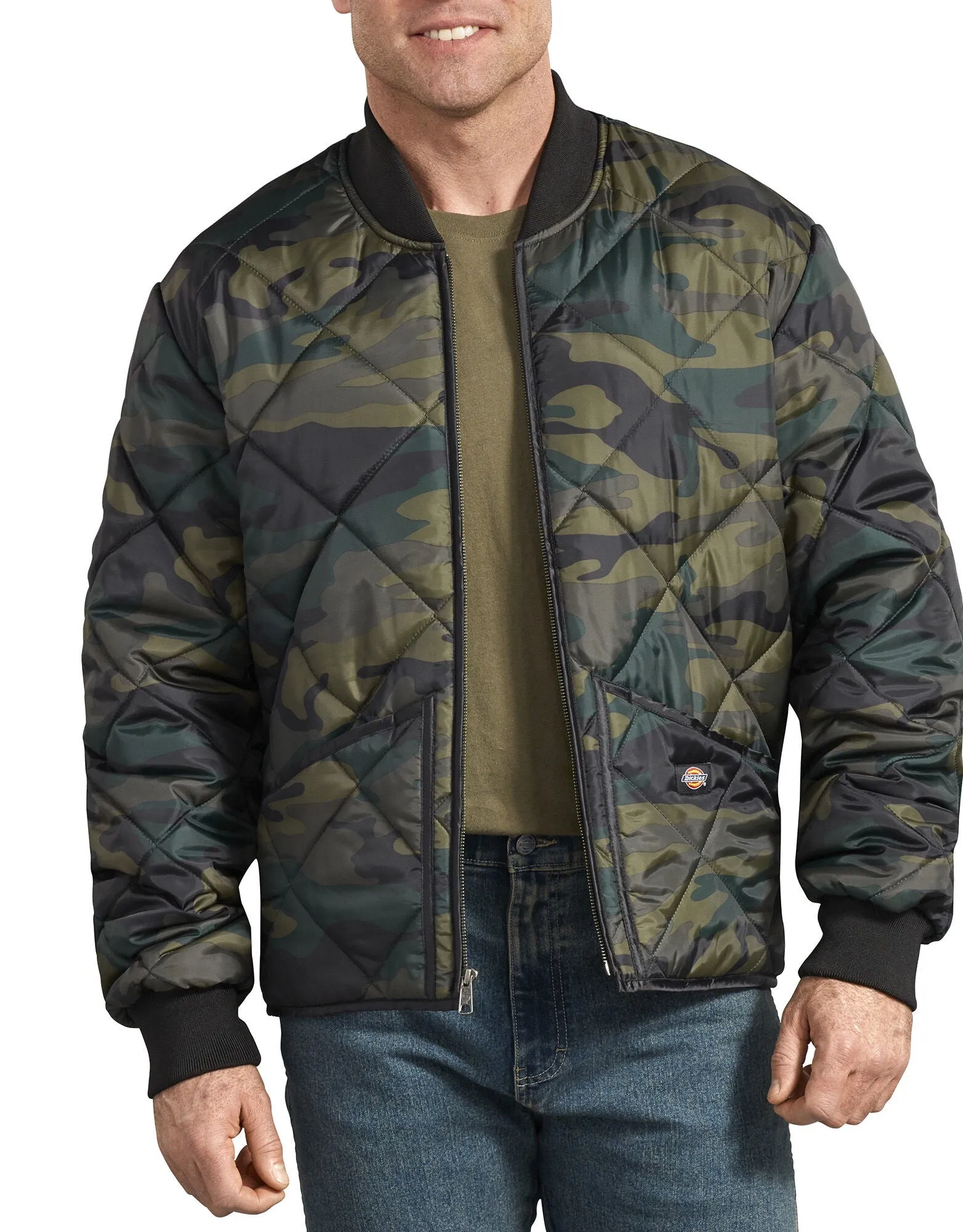 Dickies Diamond Quilted Camouflage Pattern Jacket