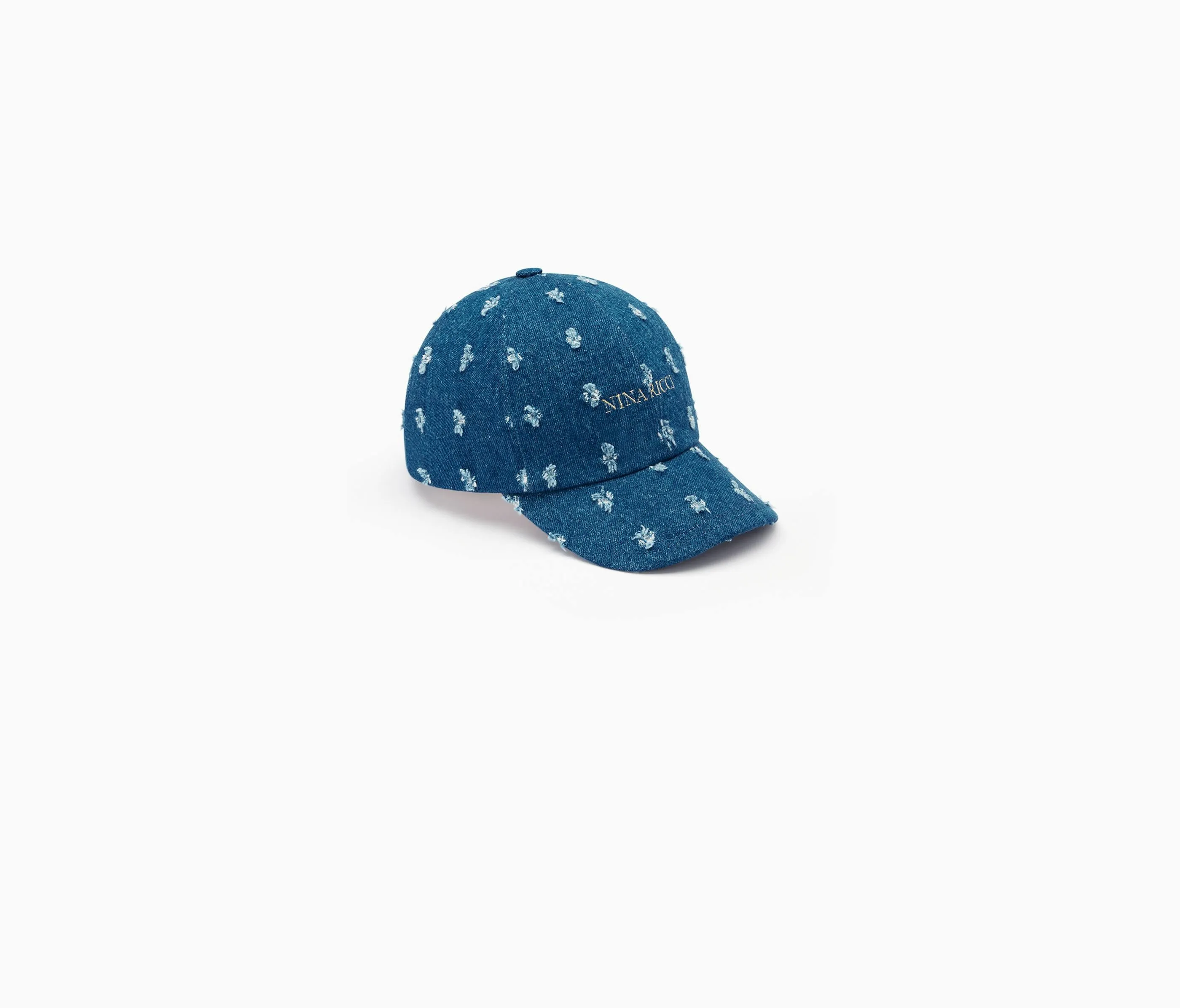 DISTRESSED DENIM BASEBALL CAP