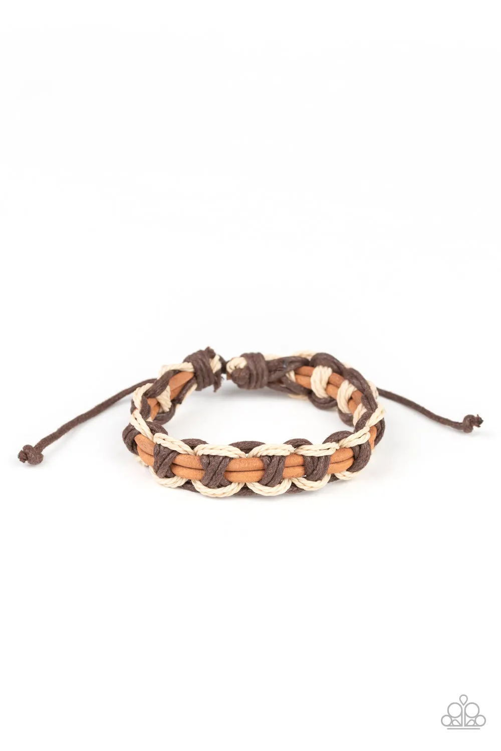 Dont WEAVE Me Hanging - Brown Urban Paparazzi Bracelet