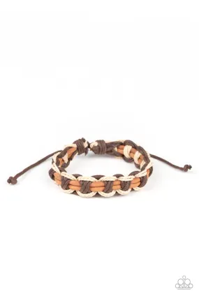 Dont WEAVE Me Hanging - Brown Urban Paparazzi Bracelet