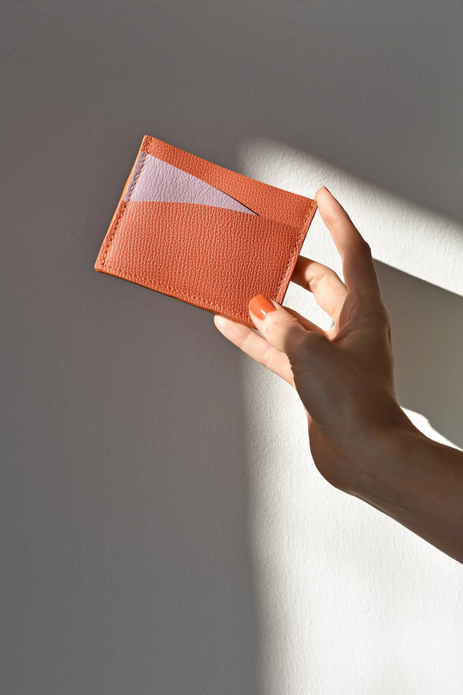 Dune Cardholder - Burnt Orange & Dusty Rose