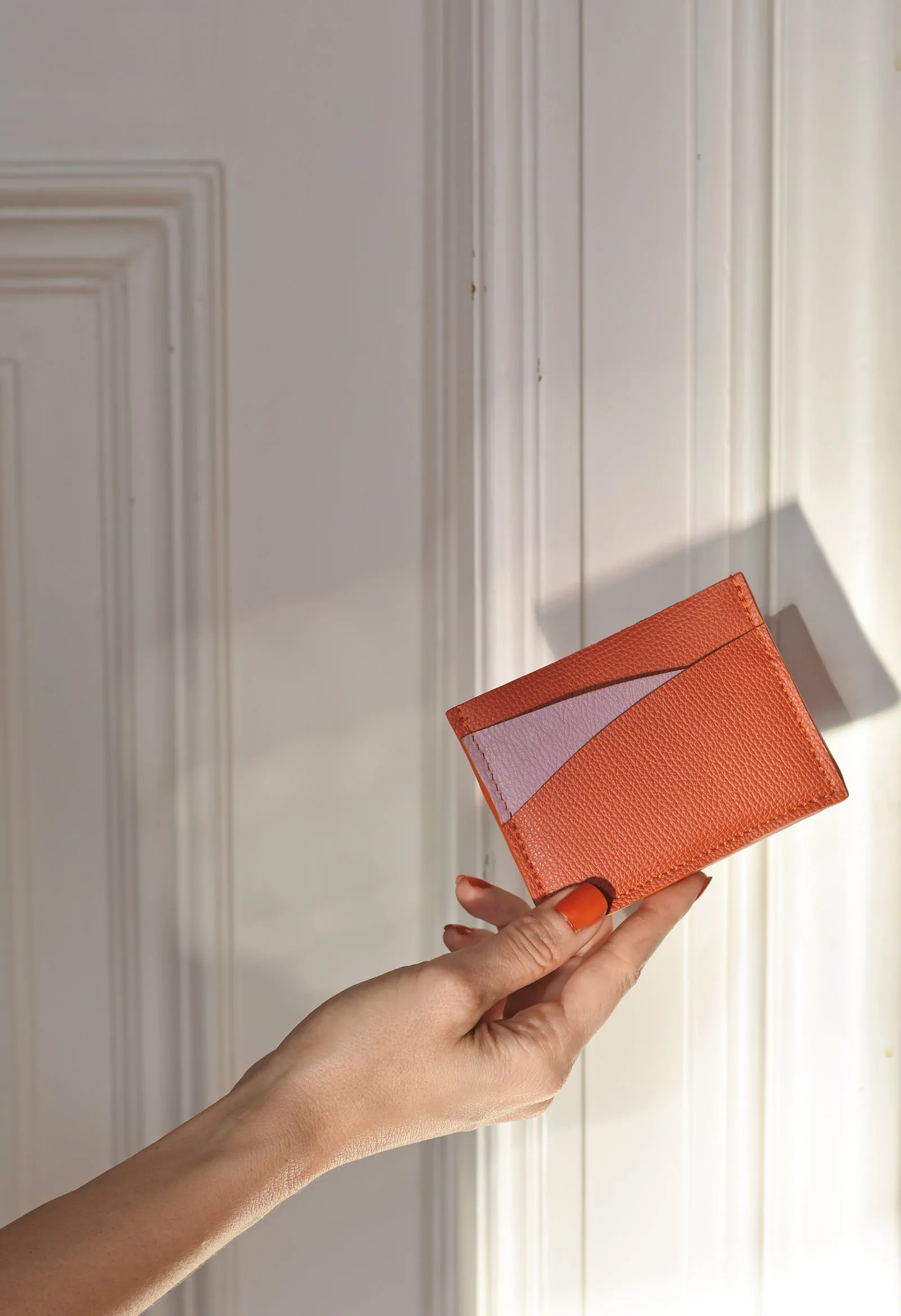 Dune Cardholder - Burnt Orange & Dusty Rose