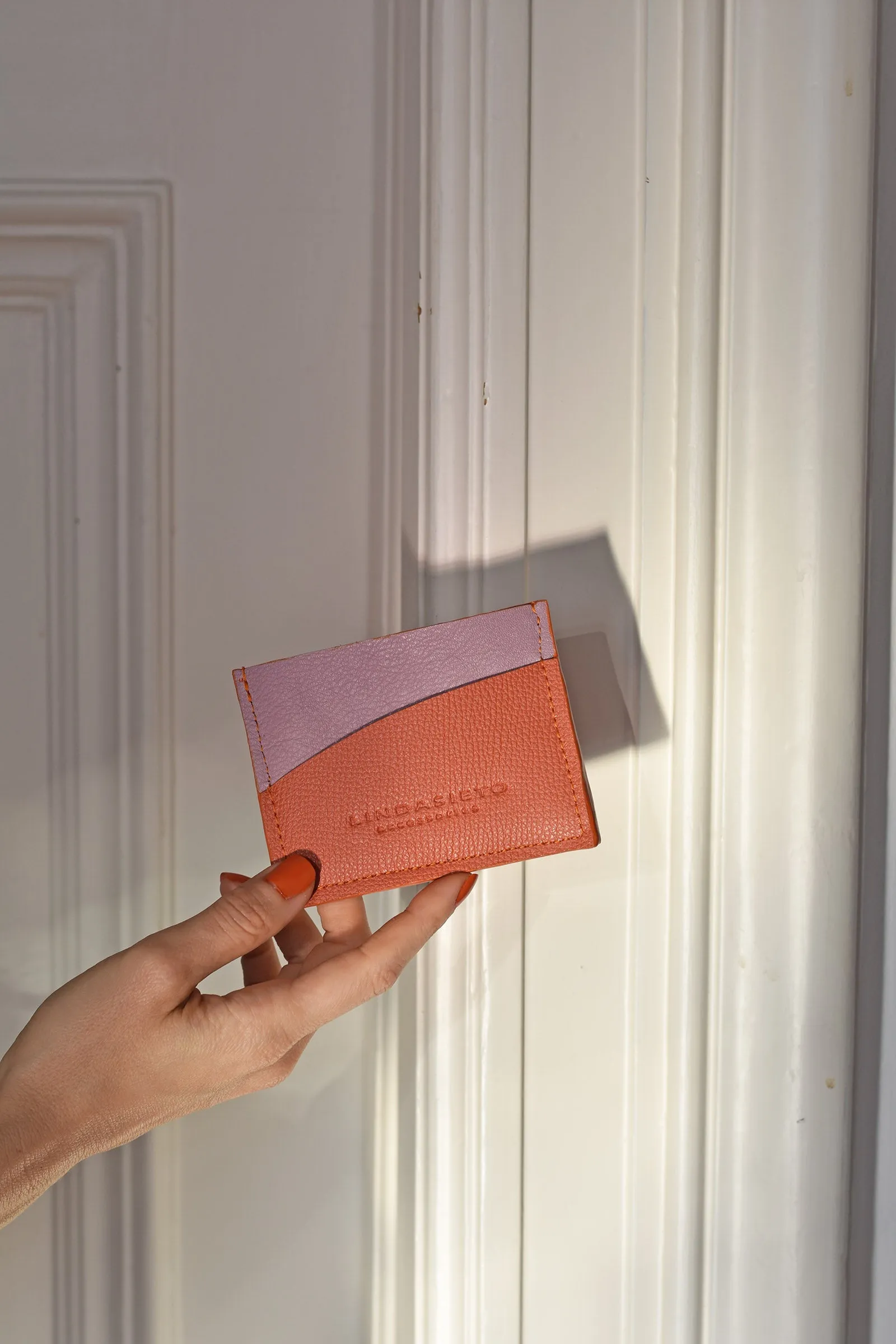 Dune Cardholder - Burnt Orange & Dusty Rose