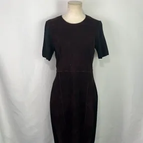 Elie Tahari Brown Lamb Suede Black Back