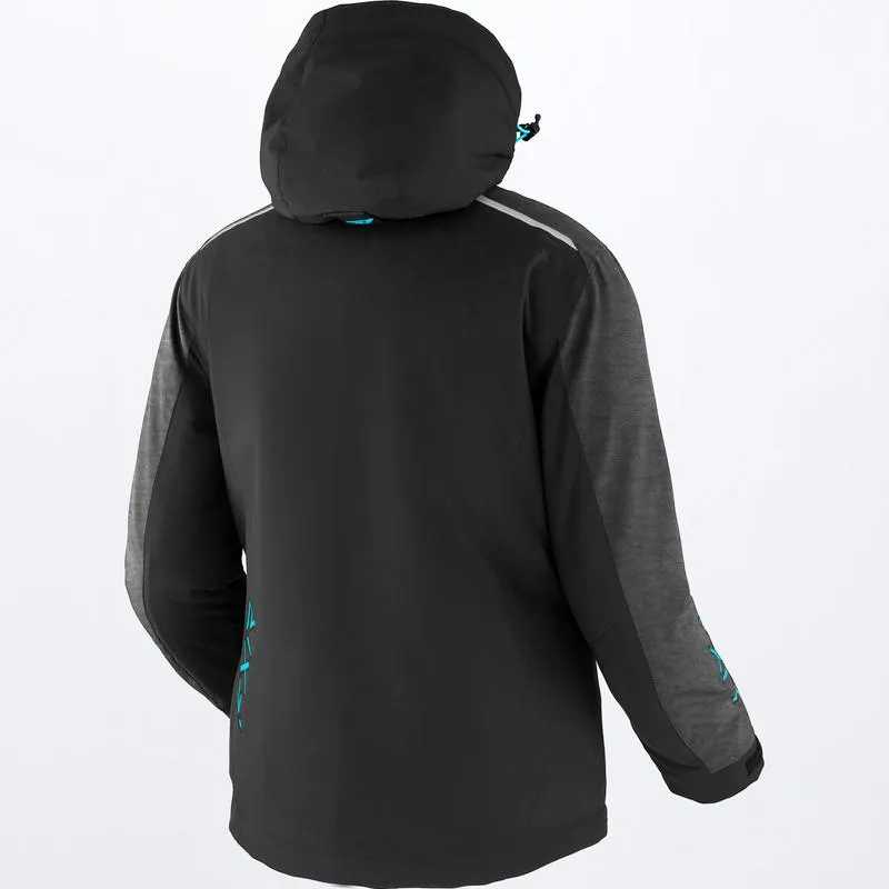 FXR Women's Pulse Jacket Black/Grey Heather/Sky Blue