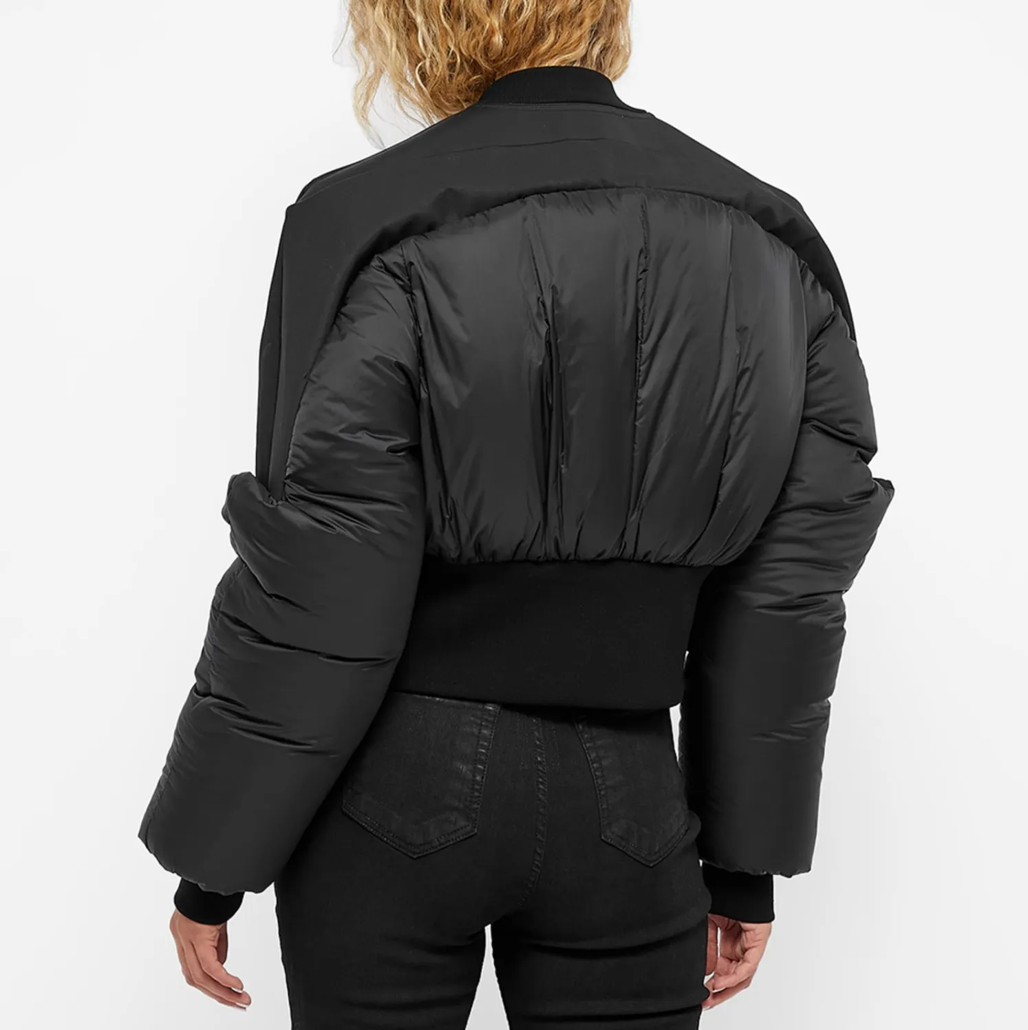 GIRDERED BOMBER JACKET - BLACK