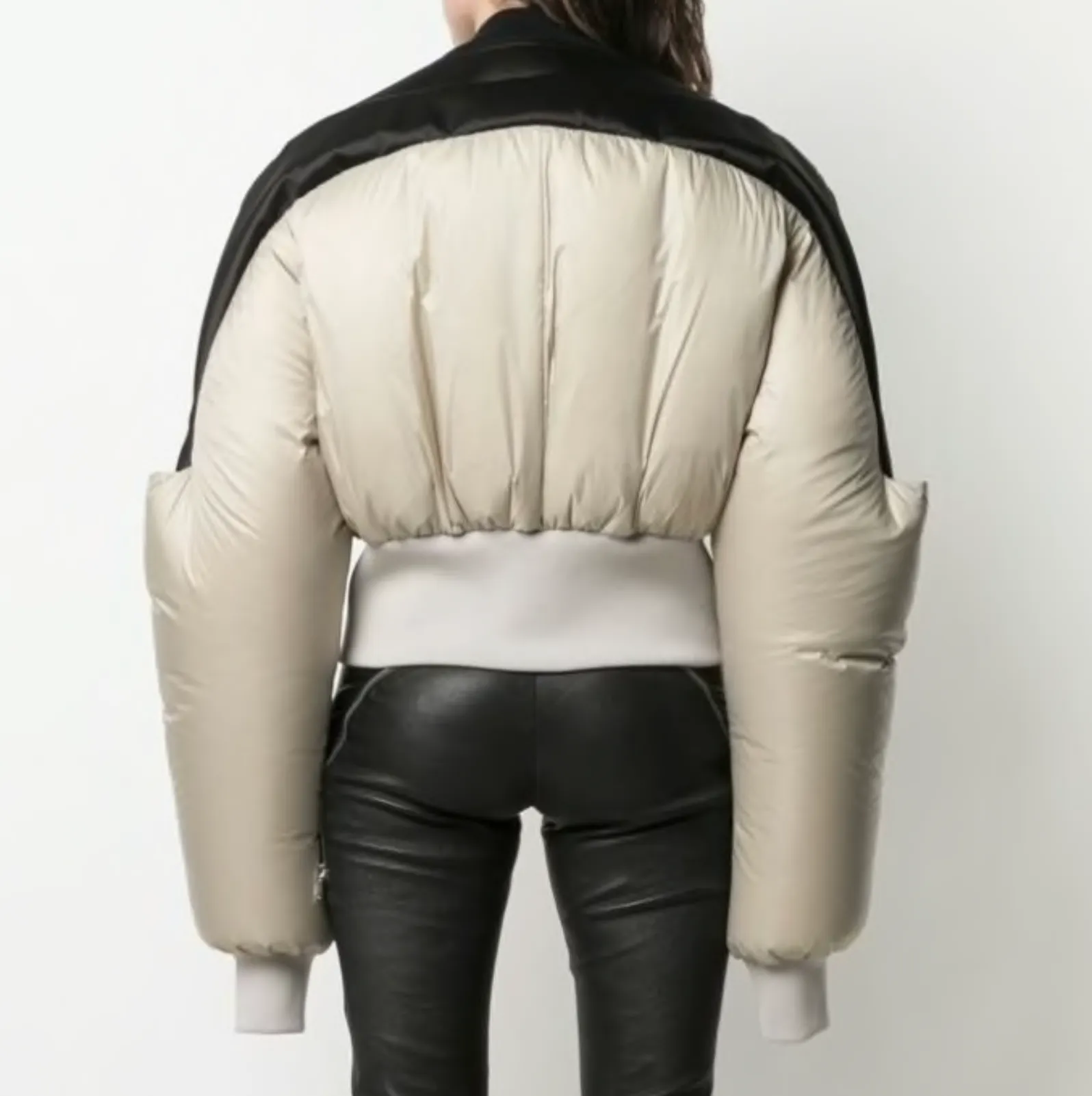 GIRDERED BOMBER JACKET - PEARL