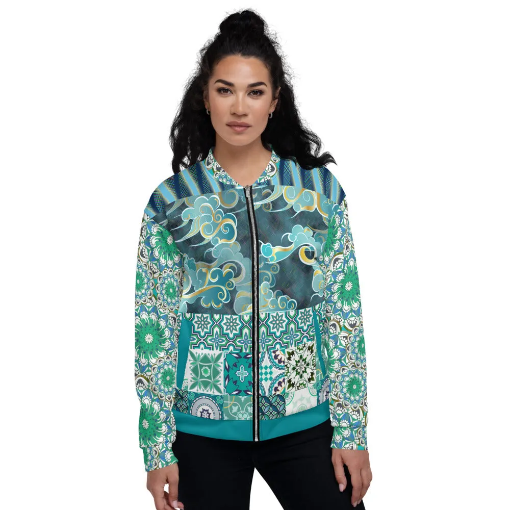 Green Meknes Unisex Bomber Jacket