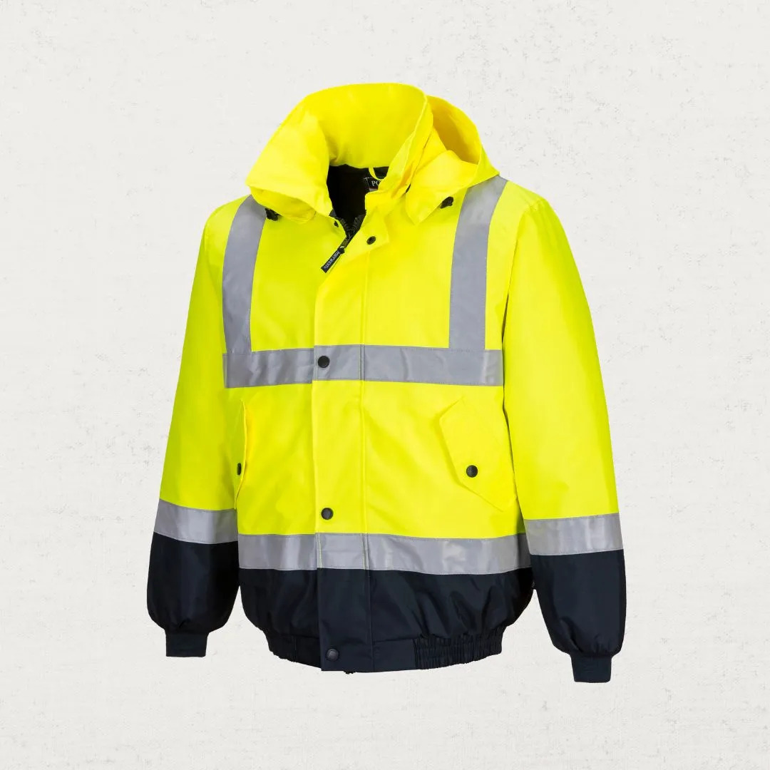 Hi Vis Waterproof Bomber Jacket with 3M Tape