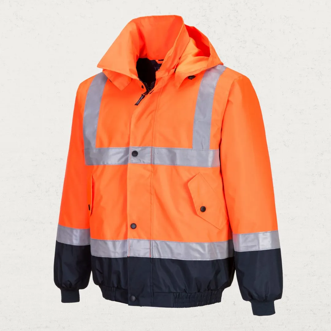 Hi Vis Waterproof Bomber Jacket with 3M Tape