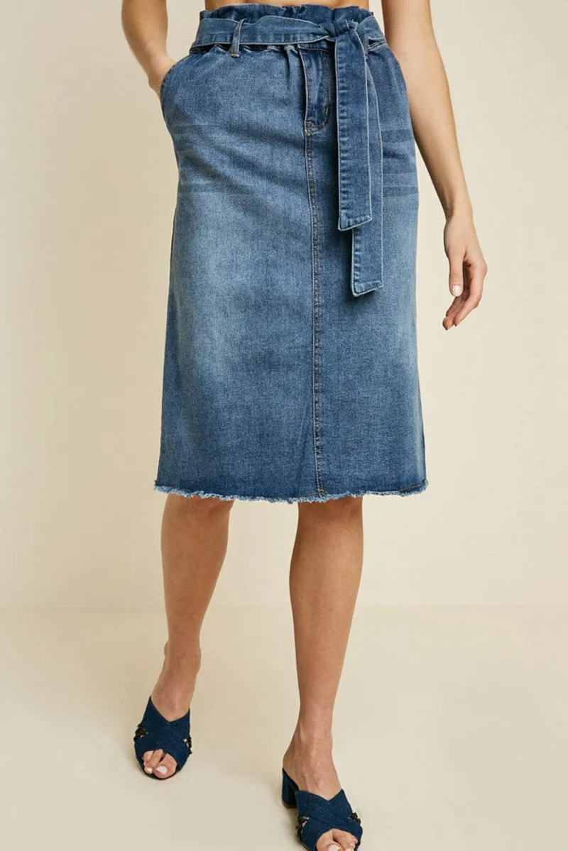 High Waist Stylish Denim Skirt