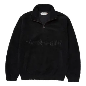 HONOR THE GIFT SCRIPT SHERPA PULLOVER-BLACK