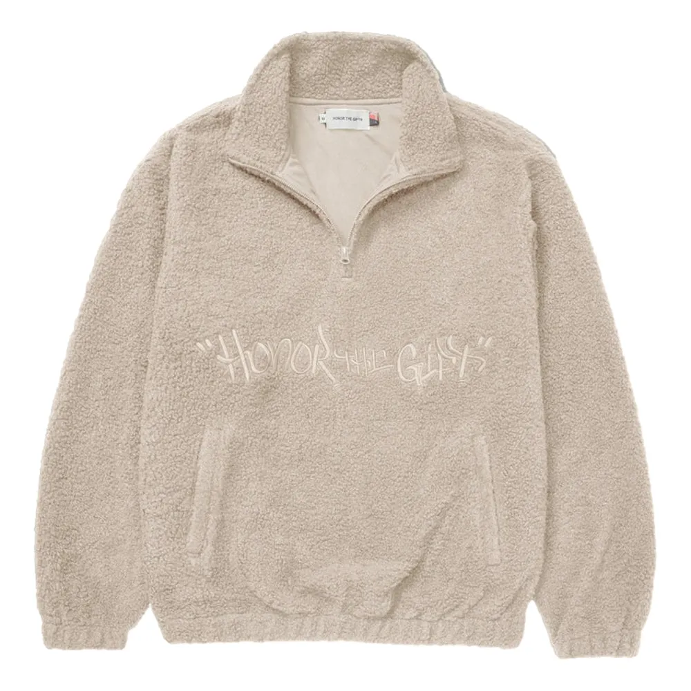 HONOR THE GIFT SCRIPT SHERPA PULLOVER-BONE