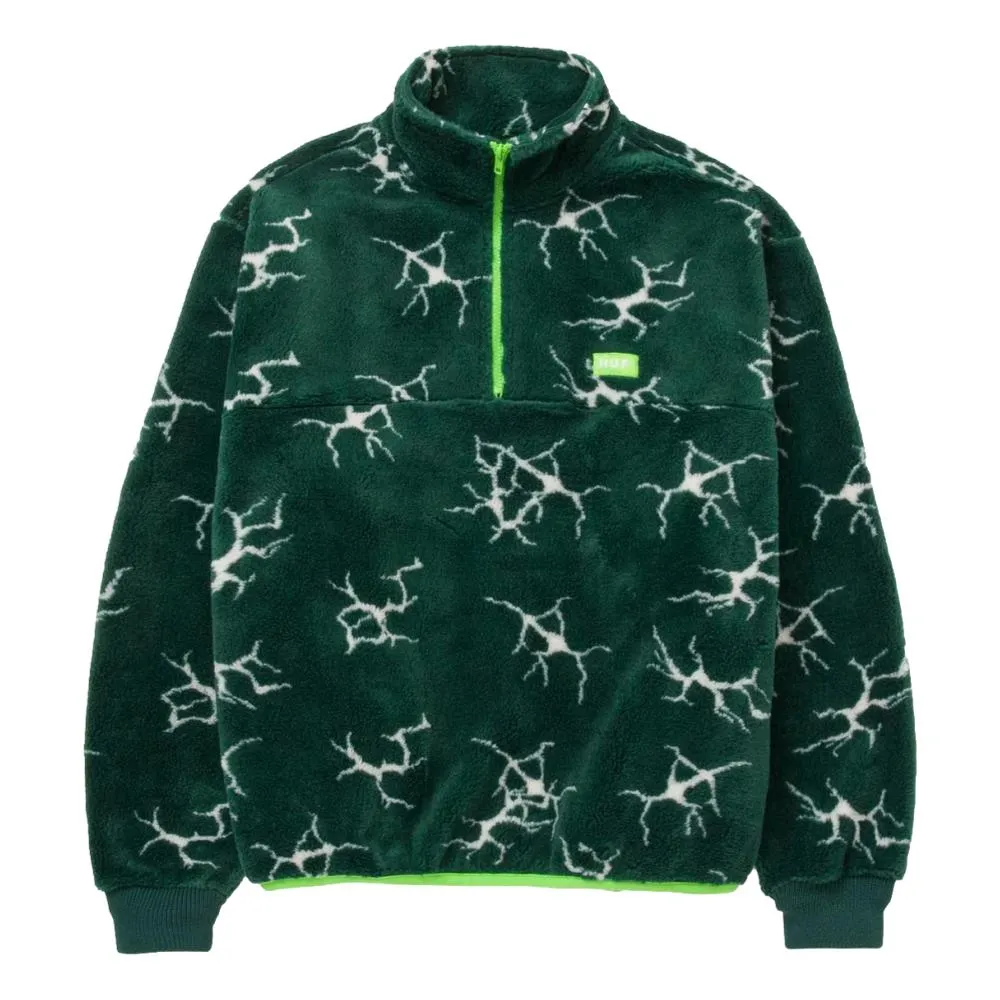 HUF QUAKE SHERPA 1/4 ZIP-GREEN