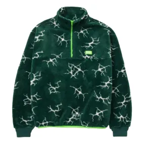 HUF QUAKE SHERPA 1/4 ZIP-GREEN