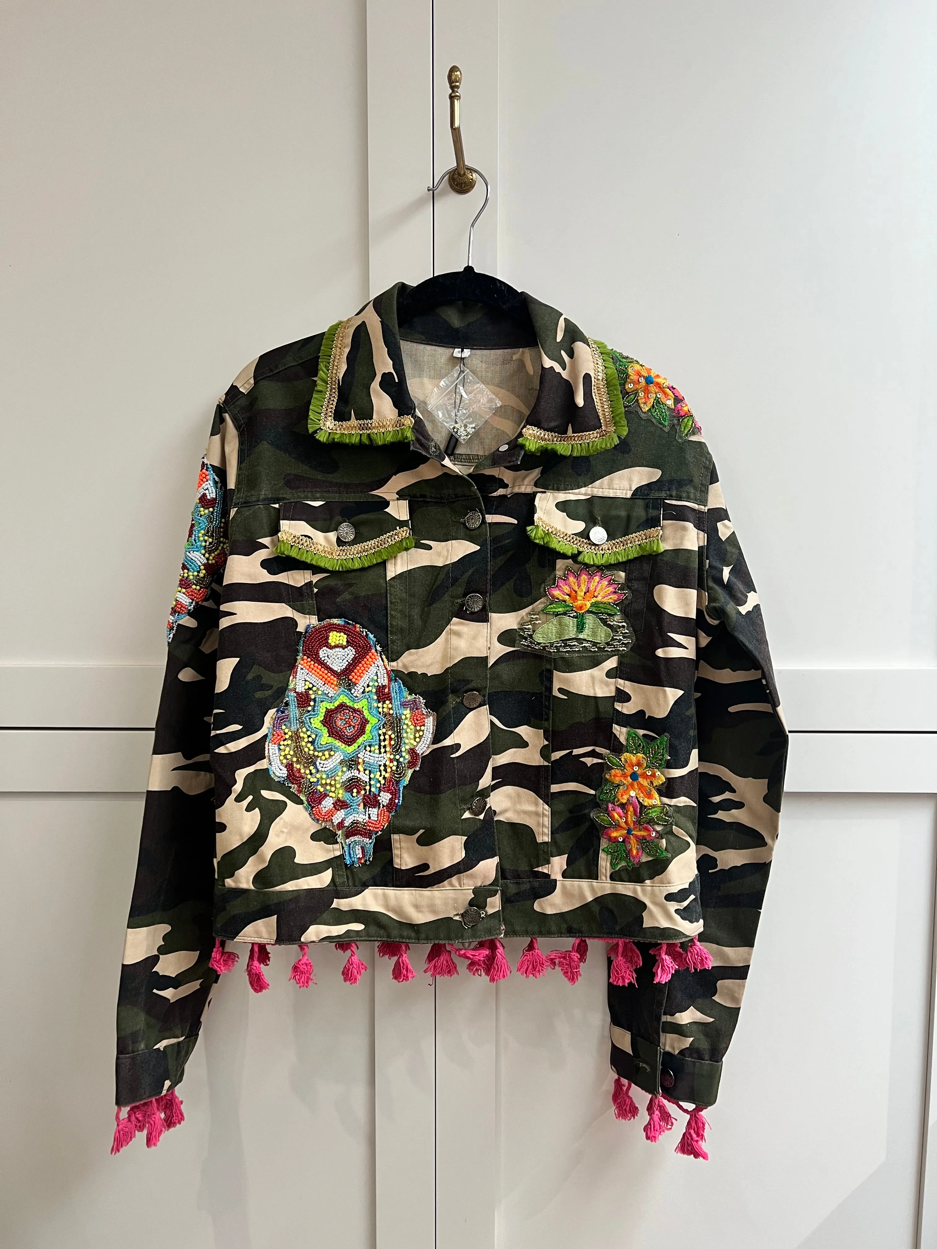 Italian Camo Sequinned Jacket