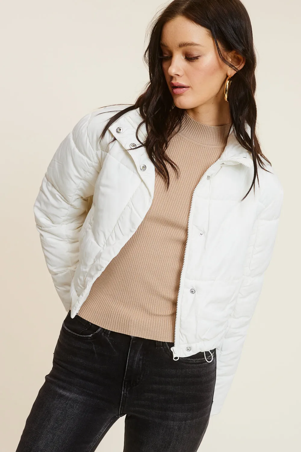 Ivory Puffer Jacket