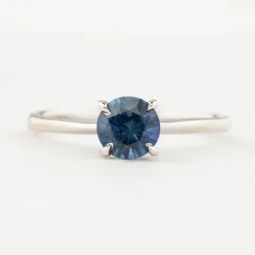 Jane Ring 0.97ct Montana Sapphire Ring 14K White Gold, One of a kind