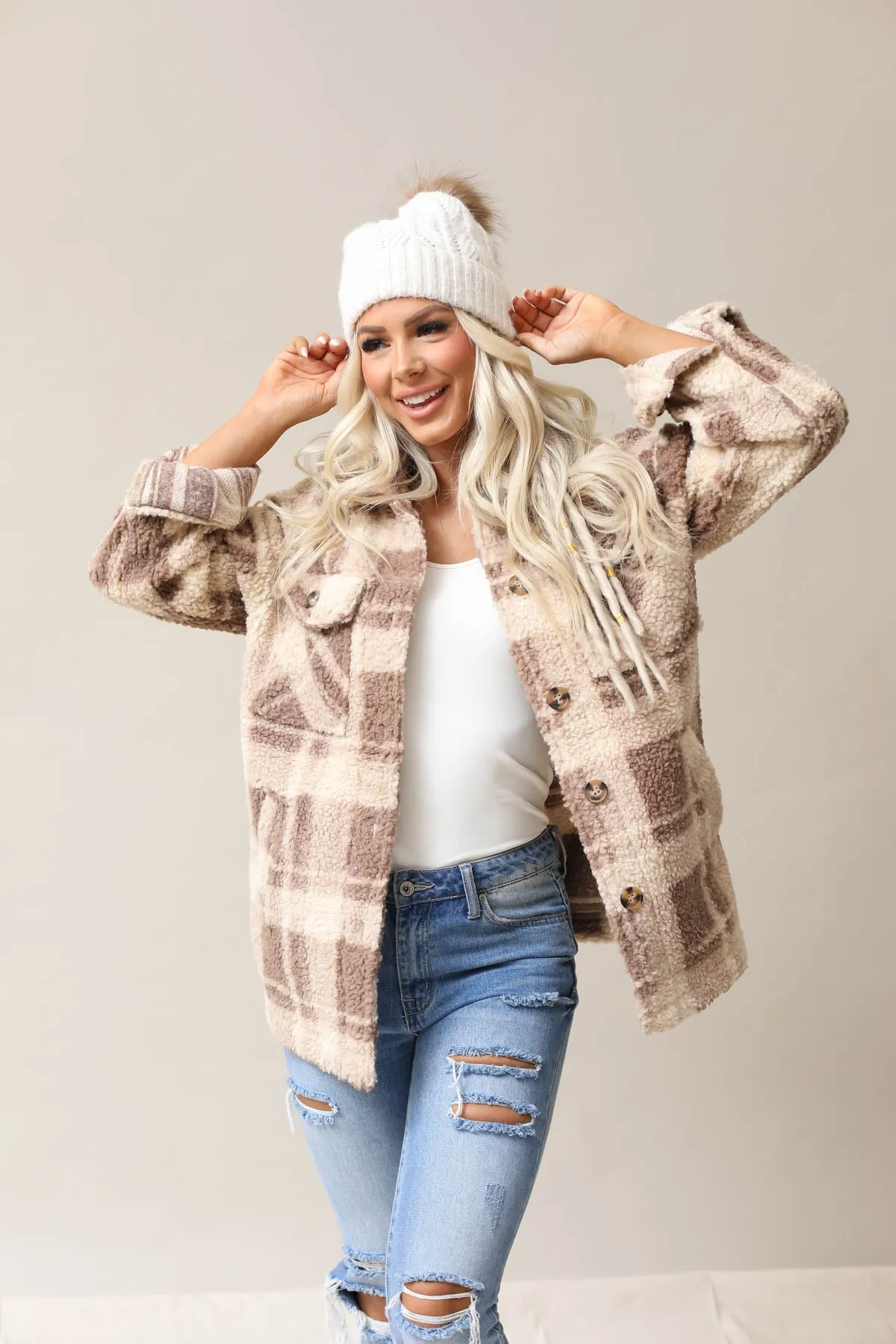 Jonestown Plaid Sherpa Jacket