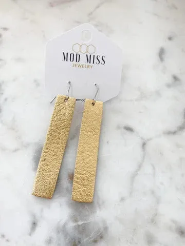 Leather Bar Earrings