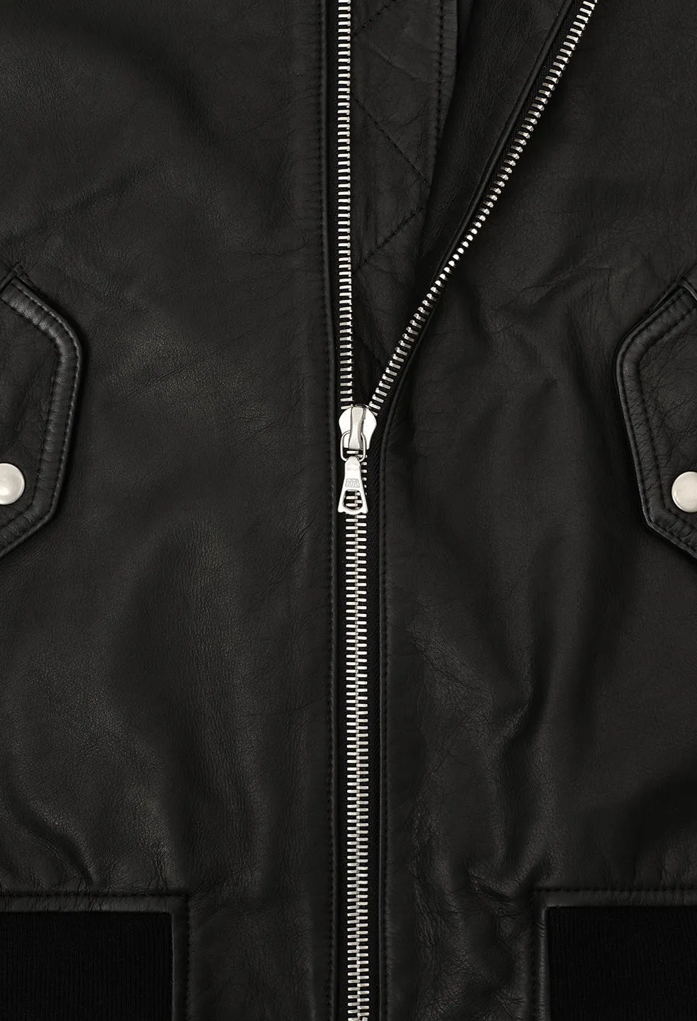 Leather Bogota Bomber / Black