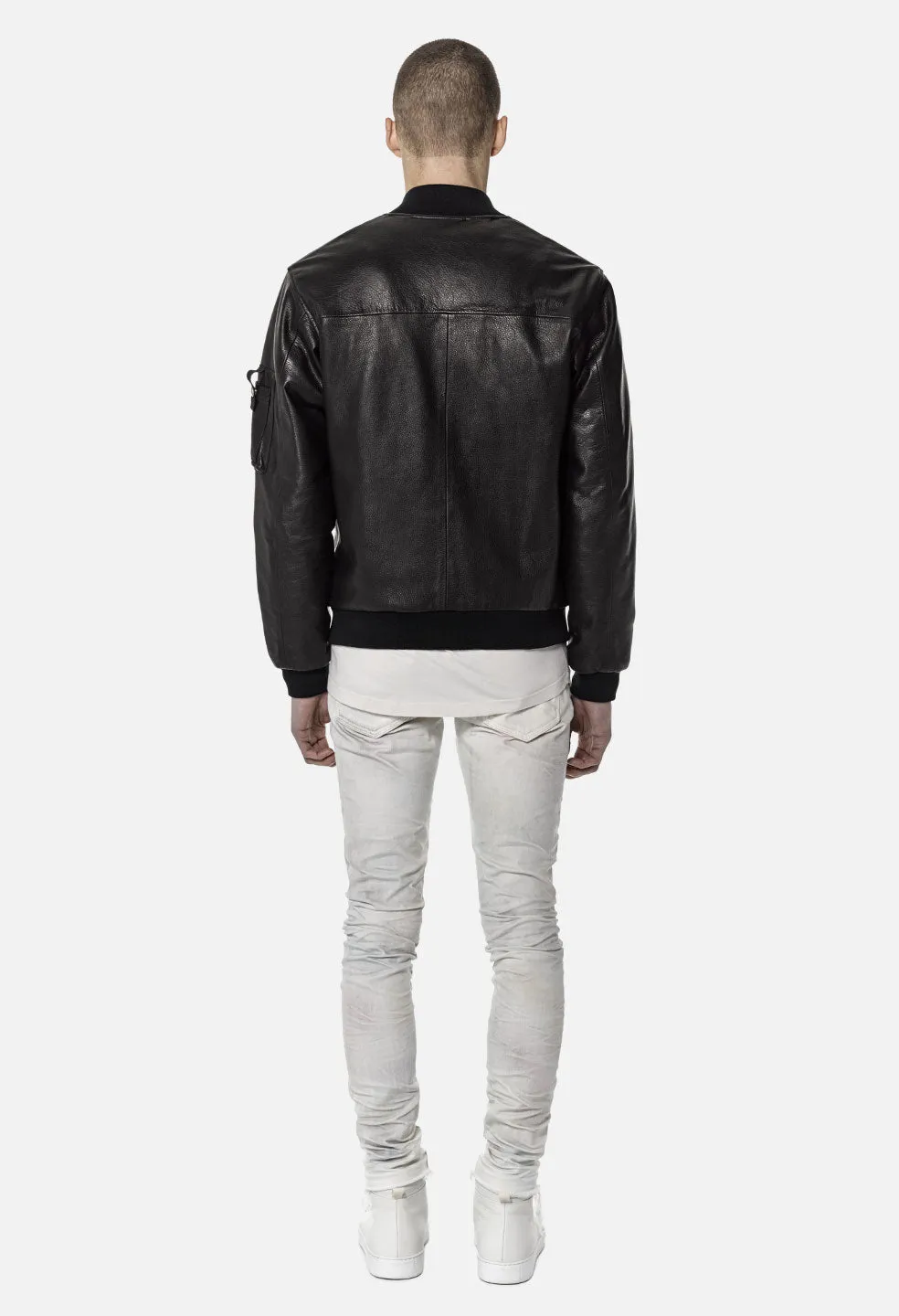 Leather Bogota Bomber / Black