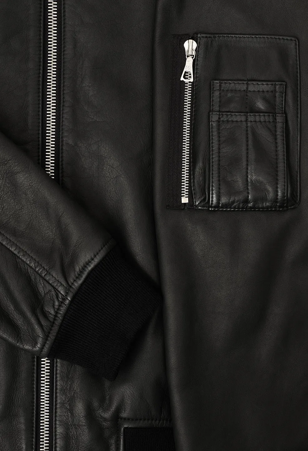 Leather Bogota Bomber / Black