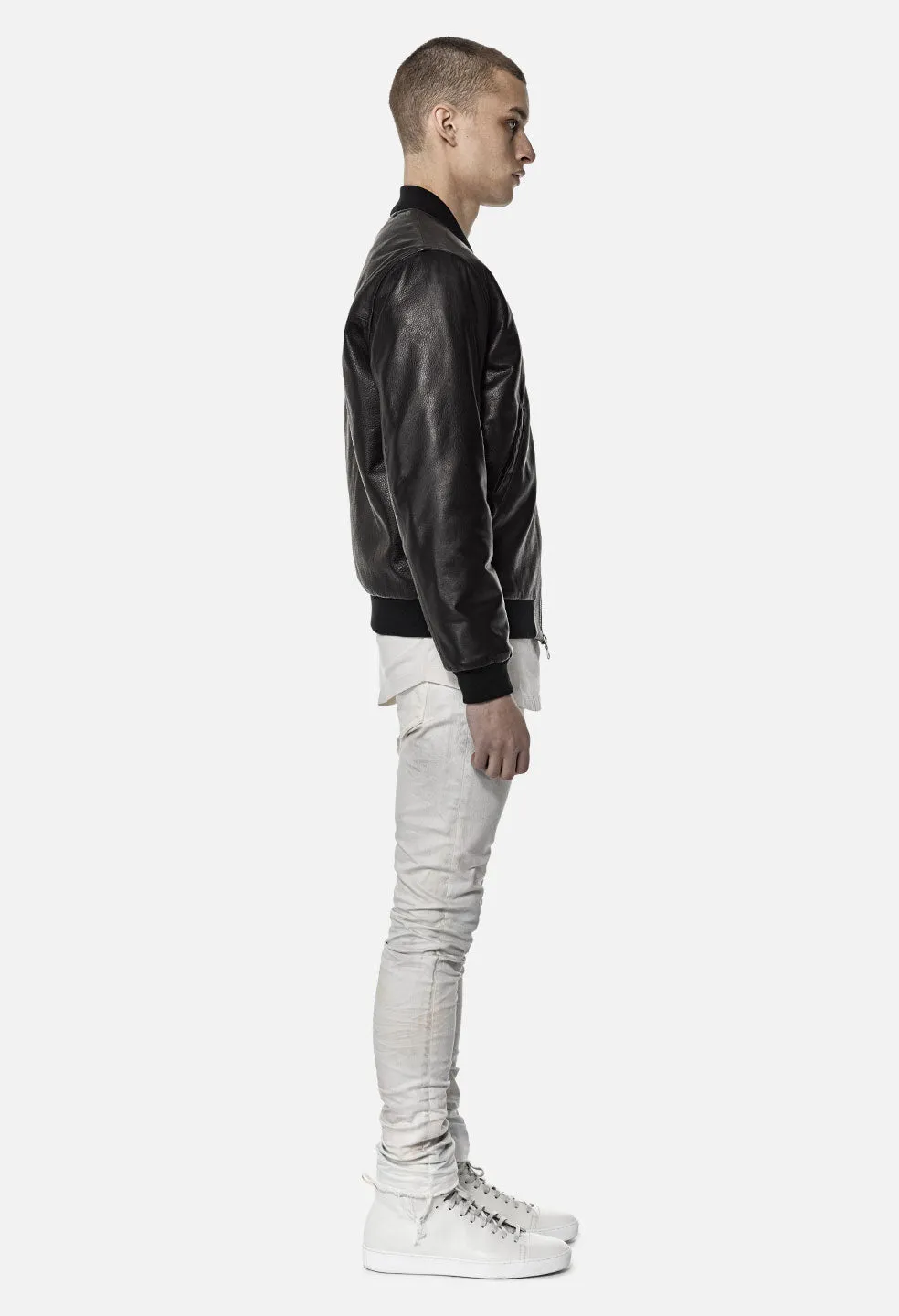 Leather Bogota Bomber / Black