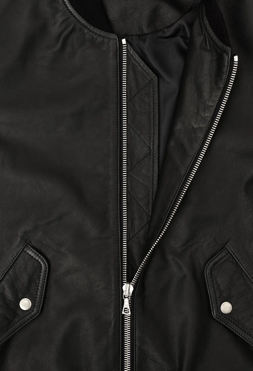 Leather Bogota Bomber / Black