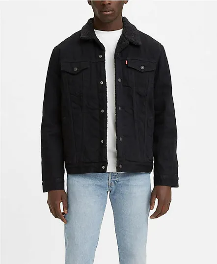 LEVI'S MEN'S TYPE 3 SHERPA TRUCKER JACKET - BERK